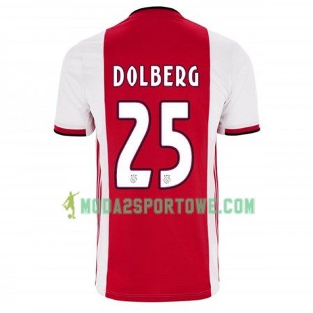Koszulka Ajax Amsterdam Kasper Dolberg 25 Domowe Stroje Piłkarskie 2019/20 Krótki Rękaw